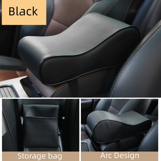 Car Auto Leather Armrest Pad Central Console Seat Box Mat Cushion Pillow Cover