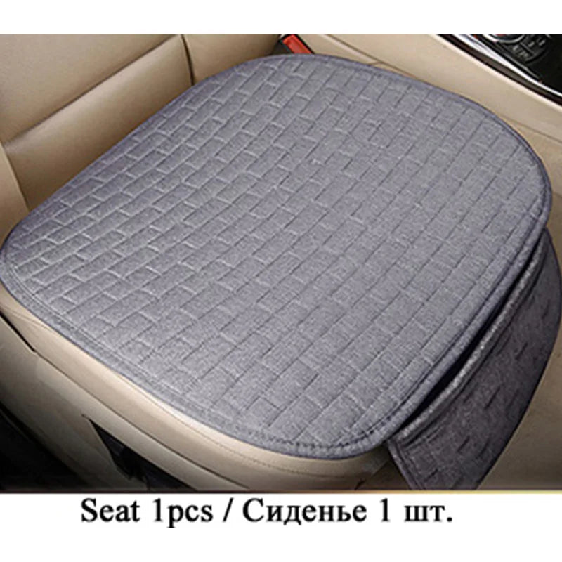 Car Flax Seat Cushion Protector Pad Front/Rear Set