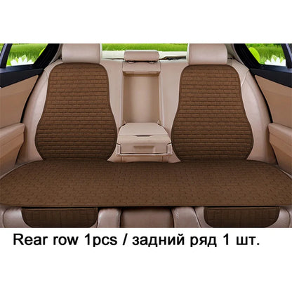 Car Flax Seat Cushion Protector Pad Front/Rear Set