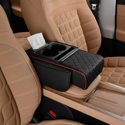 Car Armrest Cushion Organizer Mat Center Console Memory Foam Box Pads