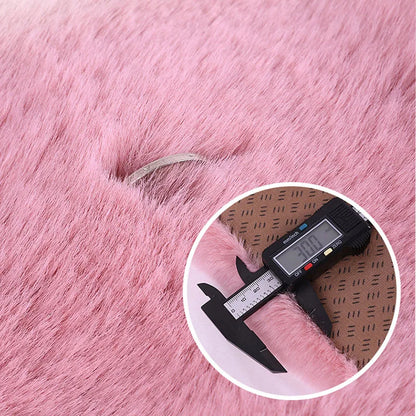 Winter Plush Rabbit Covers Car Seats Cushion Universal Keep Warm Ultra-Soft