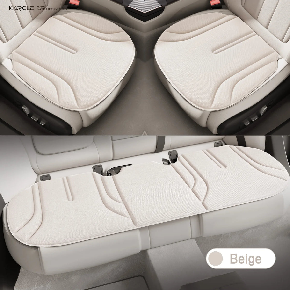 Car Universal Breathable Foam High-elastic Universal Seat Cushion 3 Pcs Set