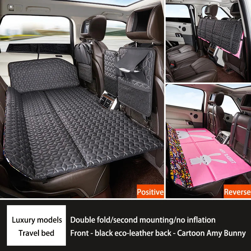 Car Non-inflatable Back Seat Folding Safety Mattress Travelling Mattress