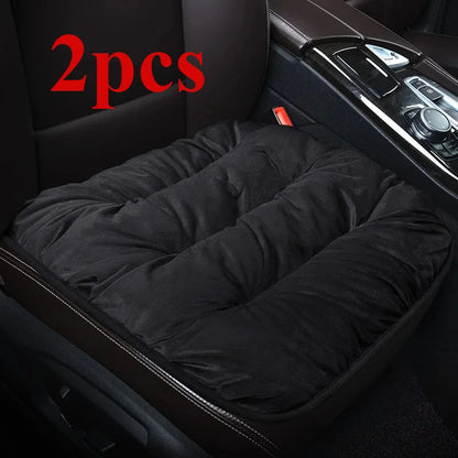 Car Seat Covers Winter Short Fleece Seat Cushions Front Pads 2 Pcs