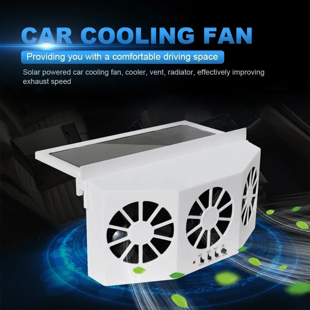 Car Exhaust Fan USB Rechargeable/Solar Air Cooling Ventilation Fan