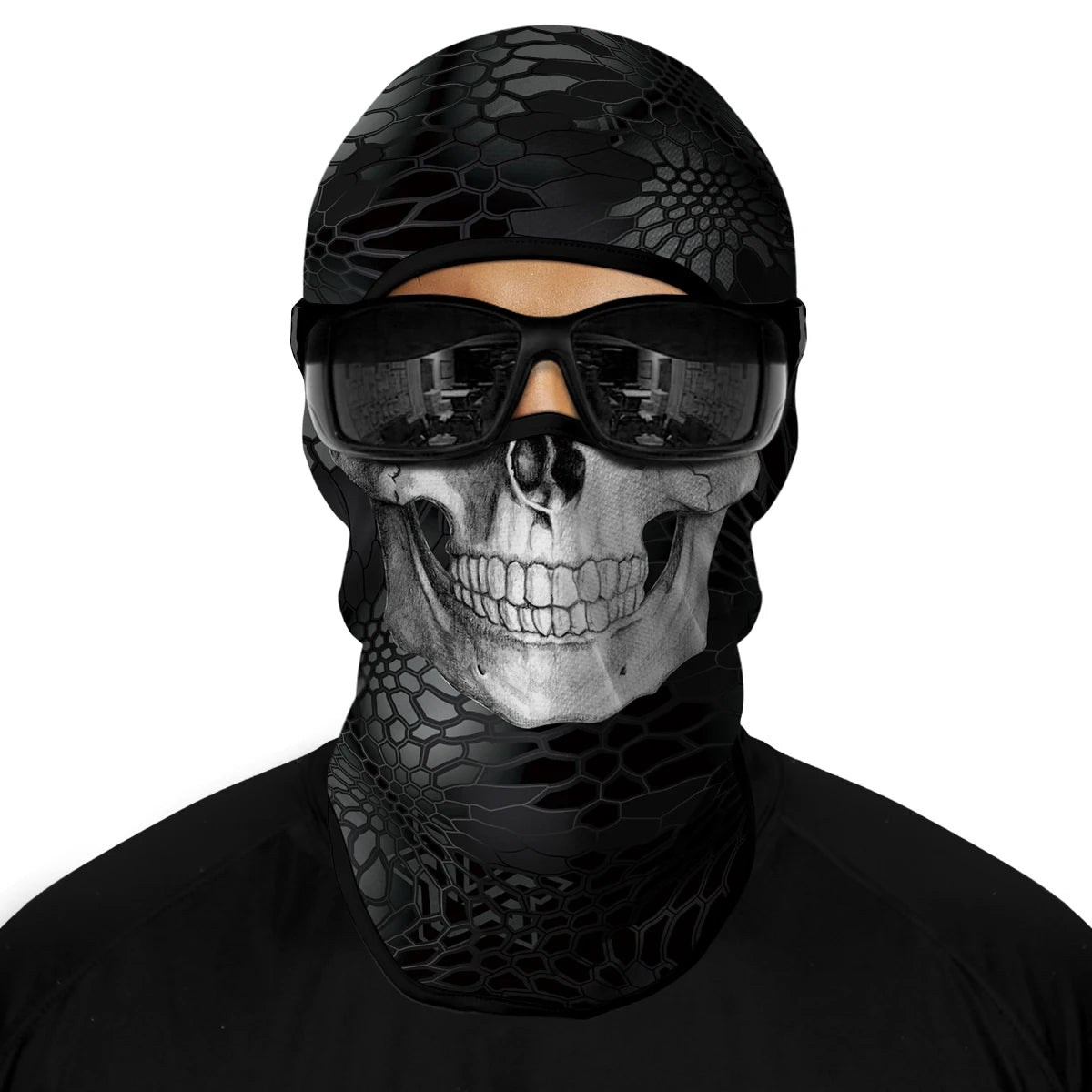 Motorcycle Full Face Sun Protection Lining Summer Breathable Skull Halloween Masks
