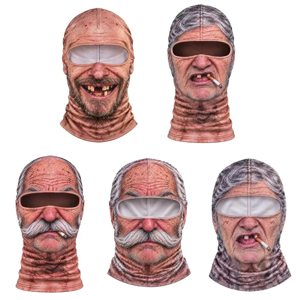 Funny 3D Face Balaclava Hat Full Face Motorcycle Riding Skiing Face Mask