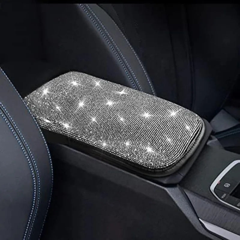 Car Diamond Studded Interior Protection Soft Comfortable Armrest Pad