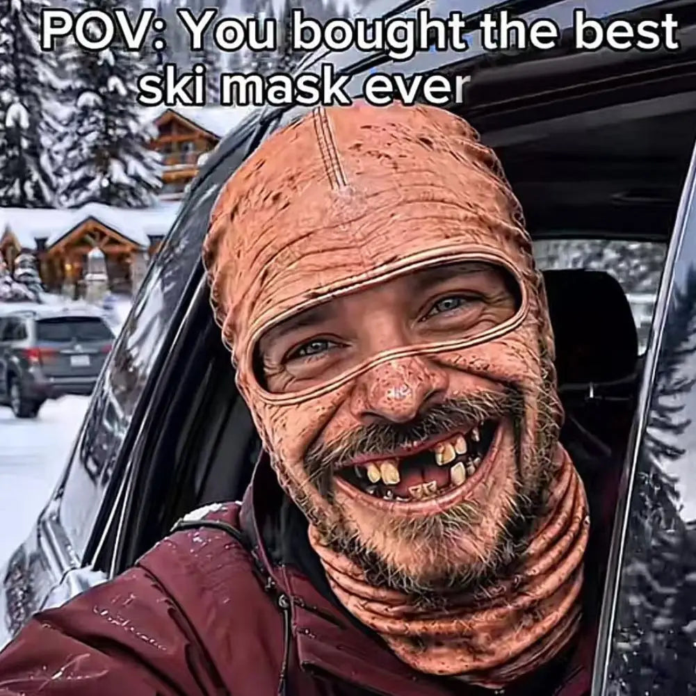 Funny 3D Face Balaclava Hat Full Face Motorcycle Riding Skiing Face Mask