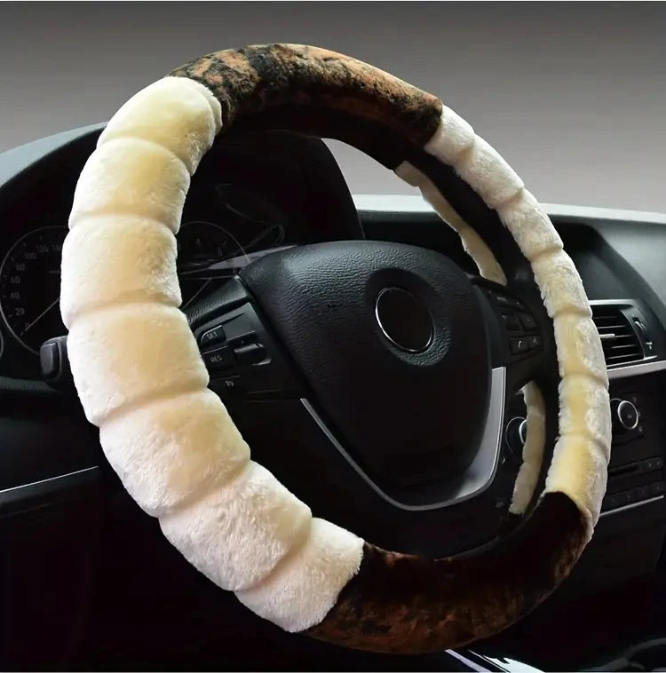 Cute Cartoon Ear Women Warm Cozy Universal  Steering Wheel Cover