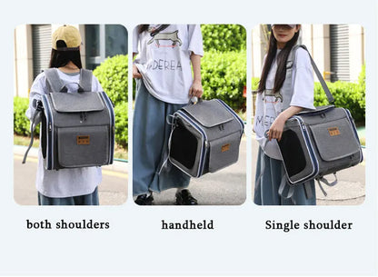Bicycle Carrying Cat Dog Pet Bag Portable Backpack Organizer