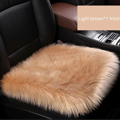 Artificial Wool Car Seat Cushion Winter Plush Auto Seat Cloak Universal Warm Car Seat Cover