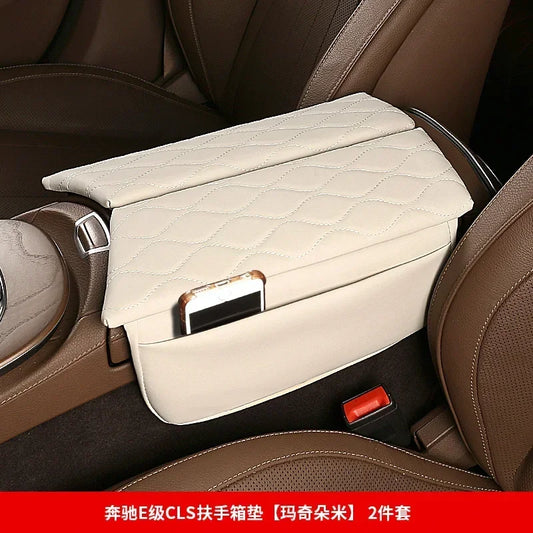 Car Center Console Armrest Box Cover Pad Organizer For Mercedes Benz