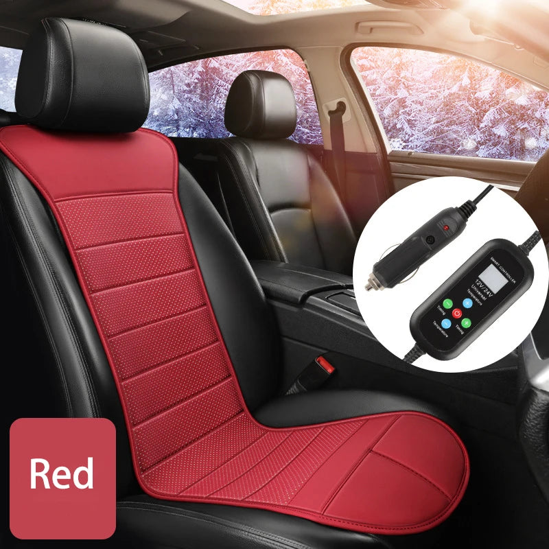 12V/24V Car Heated Seat Cushion Anti Slip Warm Winter Universal Heating Pad