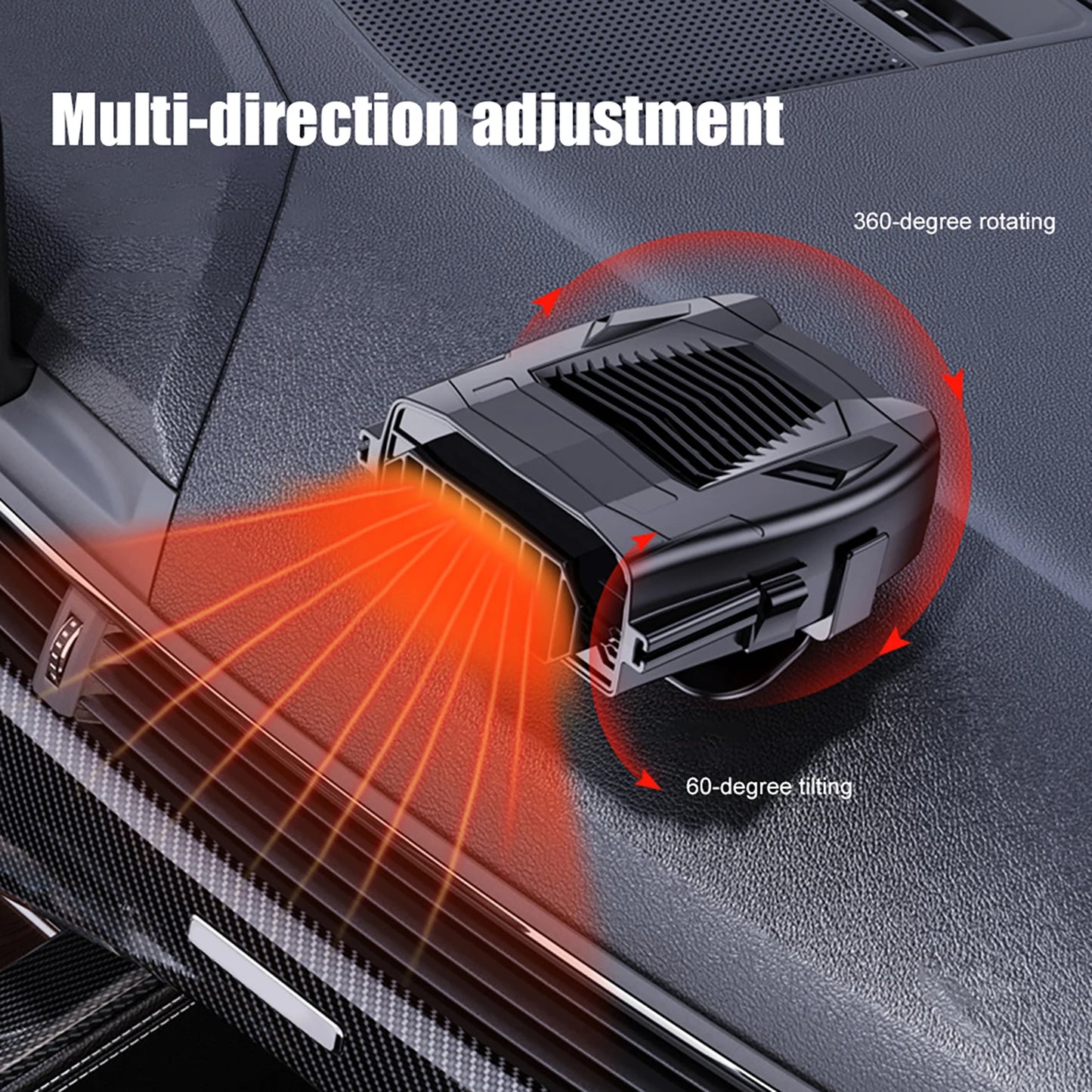 12V Electric Portable Cooling Heating Fans Heater 150w