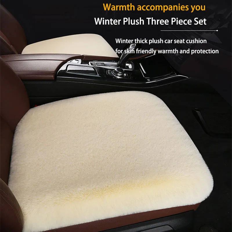 Car Winter Plush Rabbit Fur Non-slip Warmth Thickened Cushion
