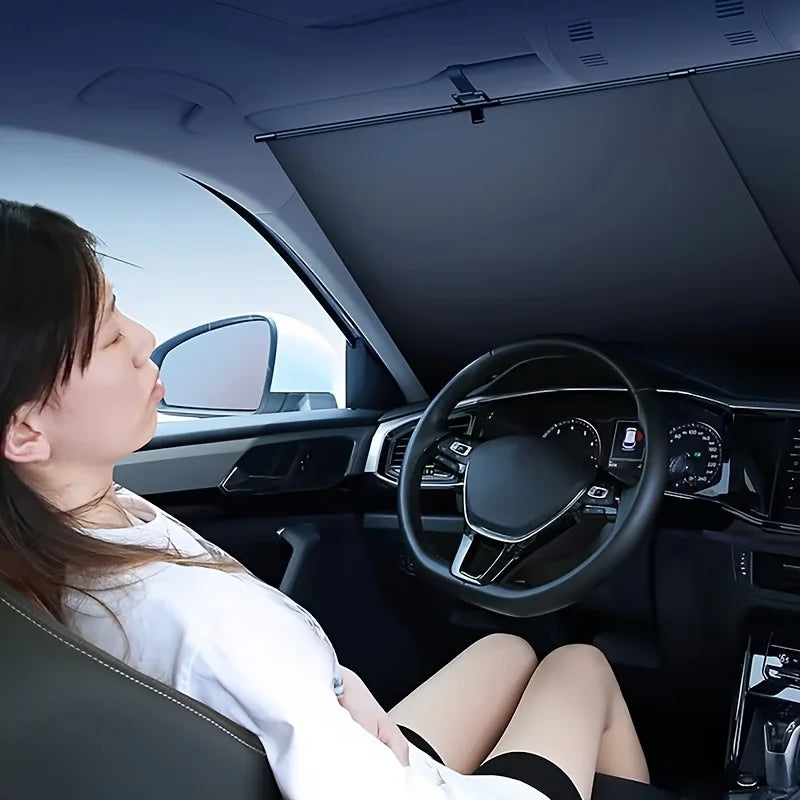 Car Retractable Sun Visor Front Windshield Sunshade Protection