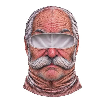 Funny 3D Face Balaclava Hat Full Face Motorcycle Riding Skiing Face Mask