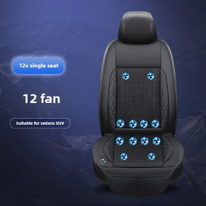 Car 12V/24V Universal Ventilated Seat Cooling 12 Fans Cushion