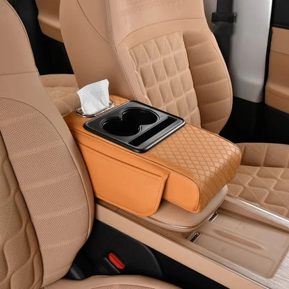 Car Armrest Cushion Organizer Mat Center Console Memory Foam Box Pads