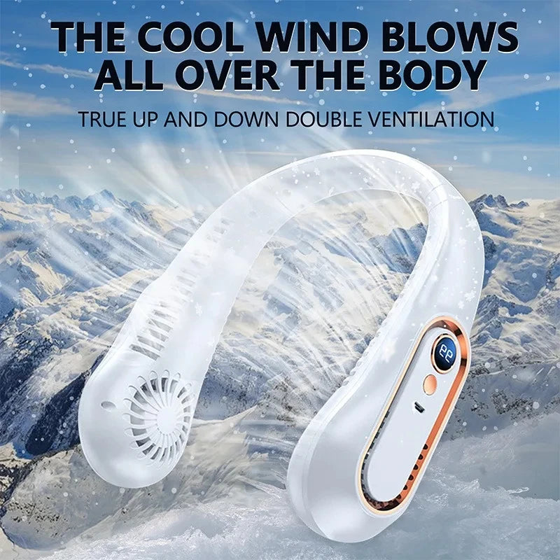 Neck Bladeless Fan Mini Ultra Long Life Portable Lazy Silent Fan Usb Charging Student