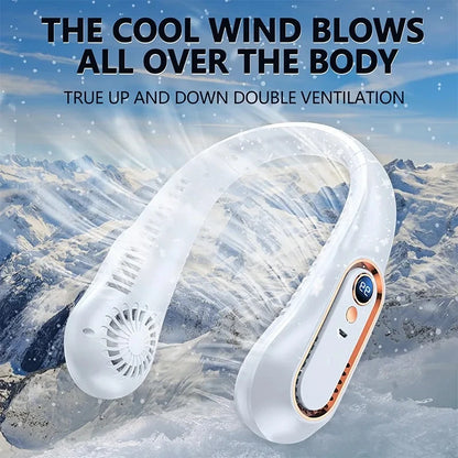 Neck Bladeless Fan Mini Ultra Long Life Portable Lazy Silent Fan Usb Charging Student