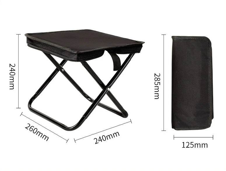 Camping Foldable Backpack Stool Portable Satchel Pen Bag Lightweight Fishing Travel Chair