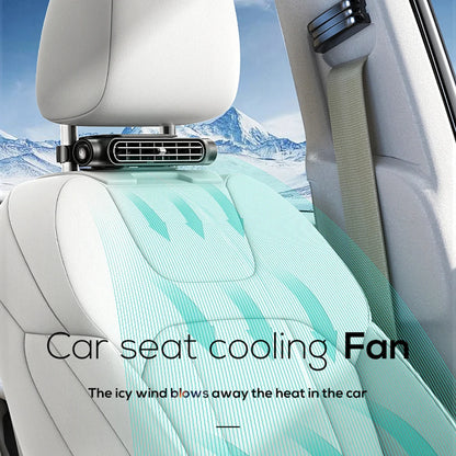 Car Seat Fan 3 Speeds Adjustable Headrest Cooling Air Fan