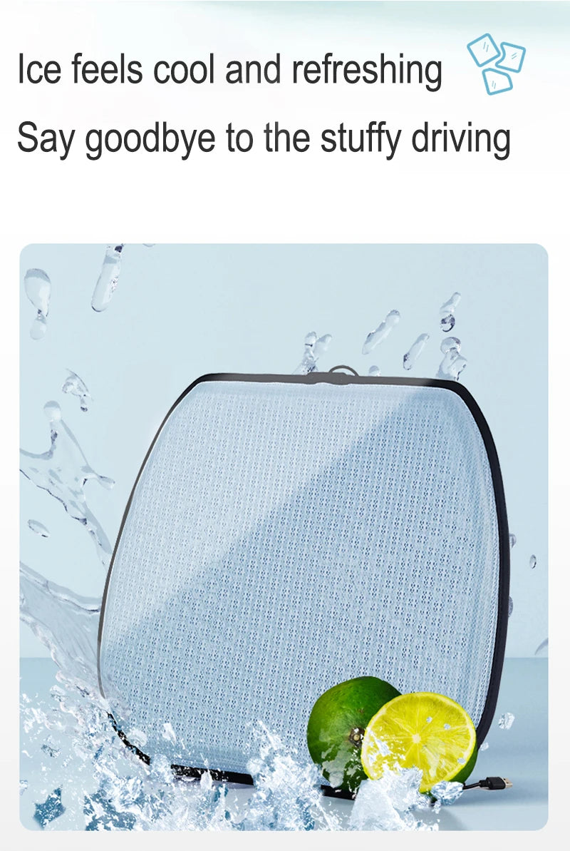 Car USB Ventilated Cooling 6 Fans Gel Seat Cushion Pad