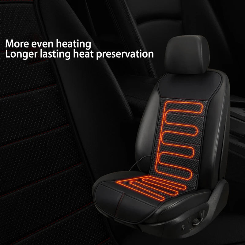 12V/24V Car Heated Seat Cushion Anti Slip Warm Winter Universal Heating Pad