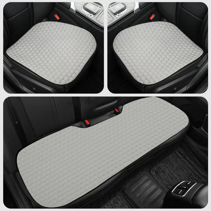 Car Summer Breathable Linen 3D Ice Silk Cushion 3 Pcs