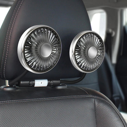 Car Seat Back 3-Speed Powerful Cooling Fan with Light