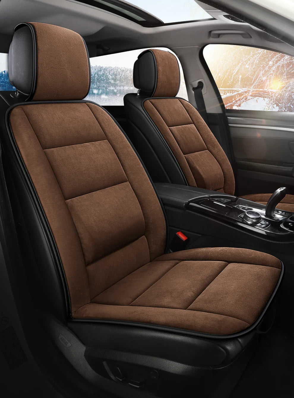 Car Plush Solid Waist Wear-resistant Winter Warm Comfort General Seat Cushion