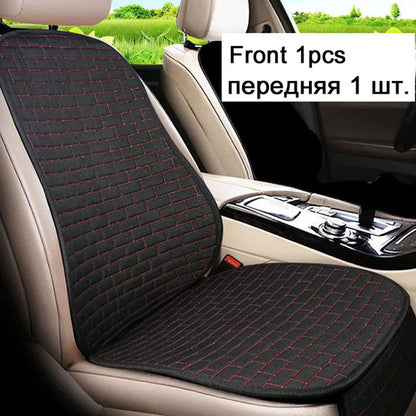 Car Flax Seat Cushion Protector Pad Front/Rear Set