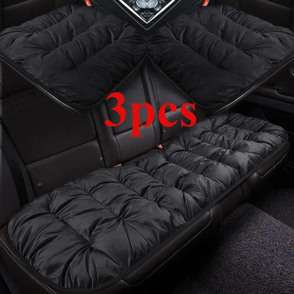 Fashionable Car Seat Covers Short Fleece Warm Seat Cushions 3 Pcs
