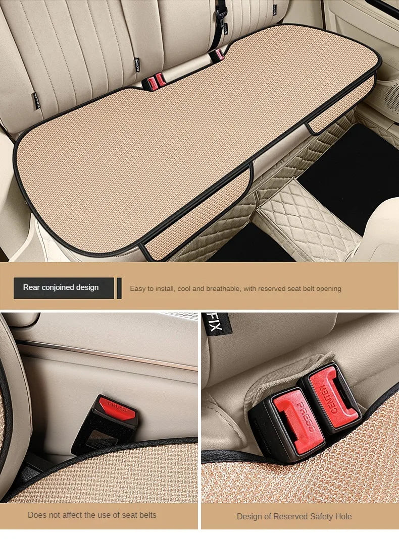 Car Summer Cool Breathable Fabric Front Rear Seat Cushion