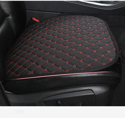 Linen Quilted Embroidered Car Cushion Without Backrest Four Seasons Universal