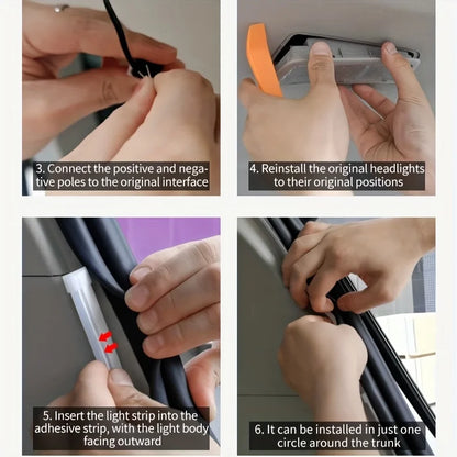 Car Trunk Universal  LED Silicone Light Strip 2M