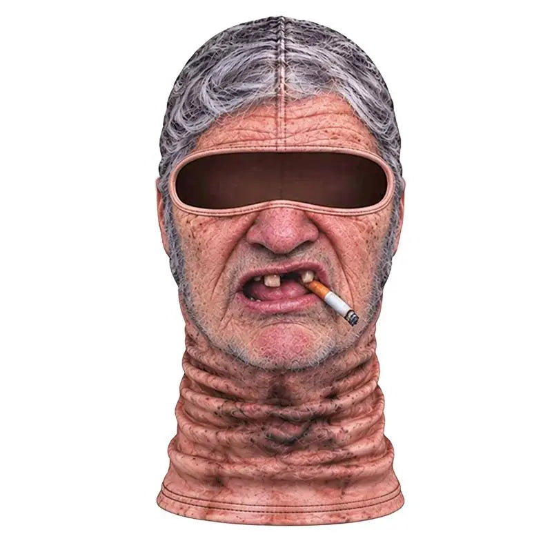 Funny 3D Face Balaclava Hat Full Face Motorcycle Riding Skiing Face Mask