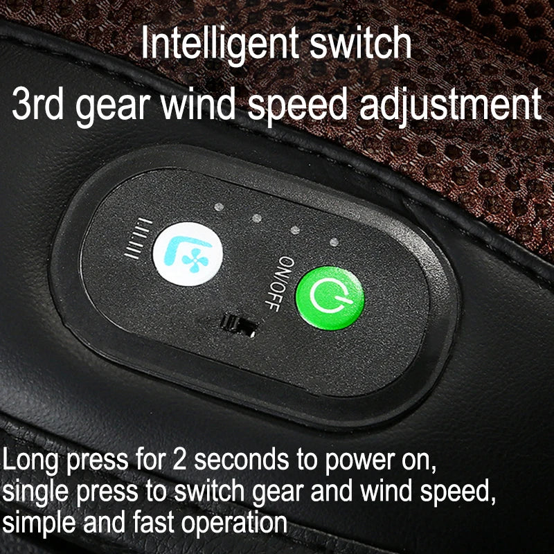 16Fans 12V 24V 3D Spacer Car Summer Cool Air Seat Cushion