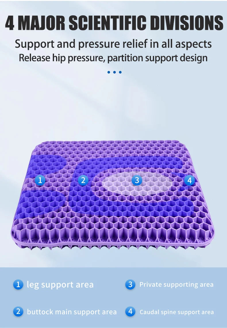 Car Gel Seat Summer Breathable Honeycomb Cushion