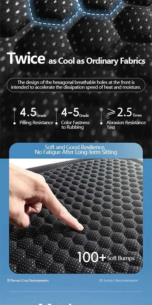 1pc Car Seat Cushion - All-Season Comfortable & Breathable, Office Chair Cushion