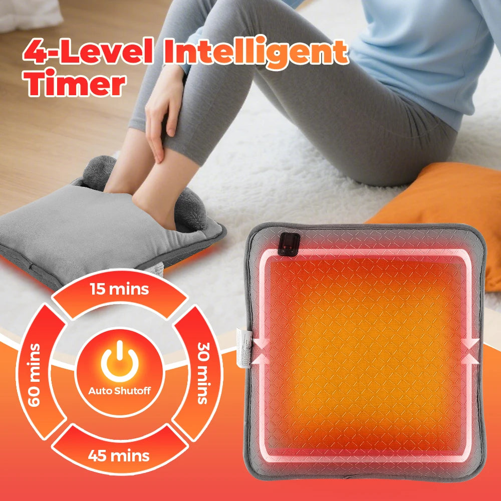 Home Office Electric Foot Fast Heating Pad Foot Warmer Heater Mat with 4 Heat Levels
