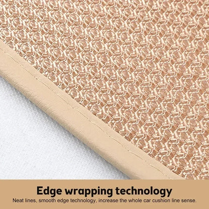A Set of 3-piece Breathable Ice Silk Anti-slip Car Seat Cushions