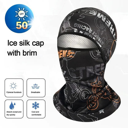 Motorcycle Cycling Summer Cool Ice Silk Full Face Sun Anti-UV Protection Face Cover Masks