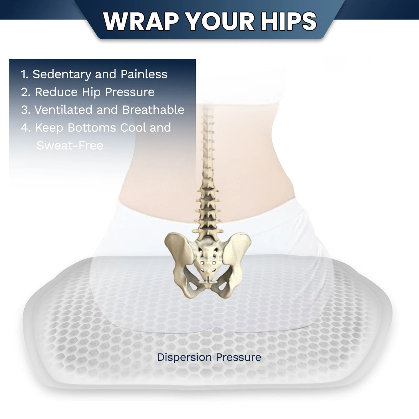 Car Office Comfort Gel Soft Pressure Relief Seat Cushion