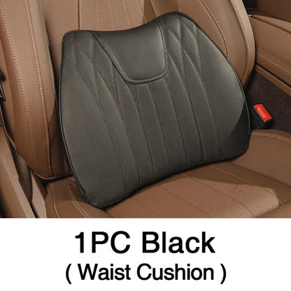 Car Seat Breathable Leather Waist Cushion Protector