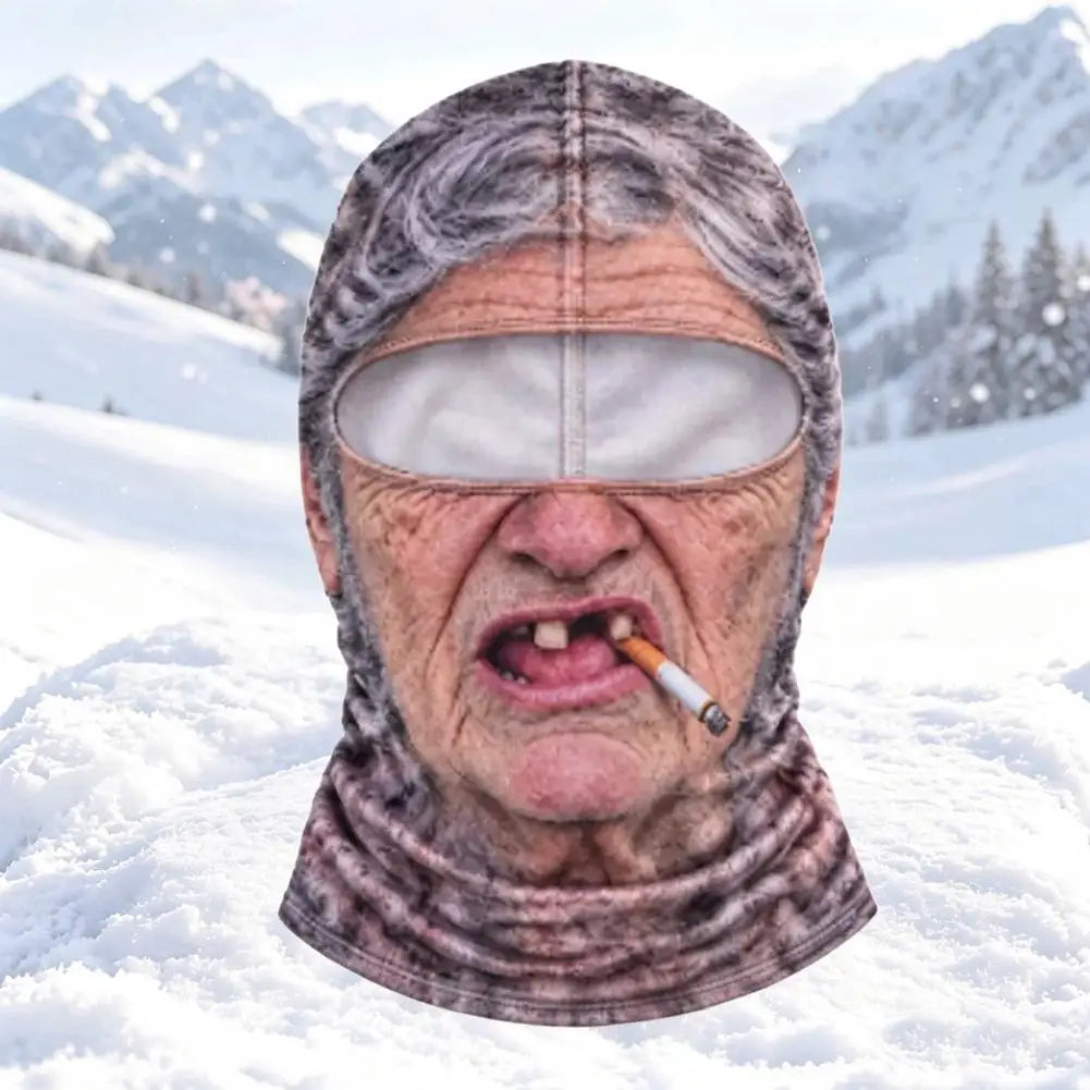 Funny 3D Face Balaclava Hat Full Face Motorcycle Riding Skiing Face Mask
