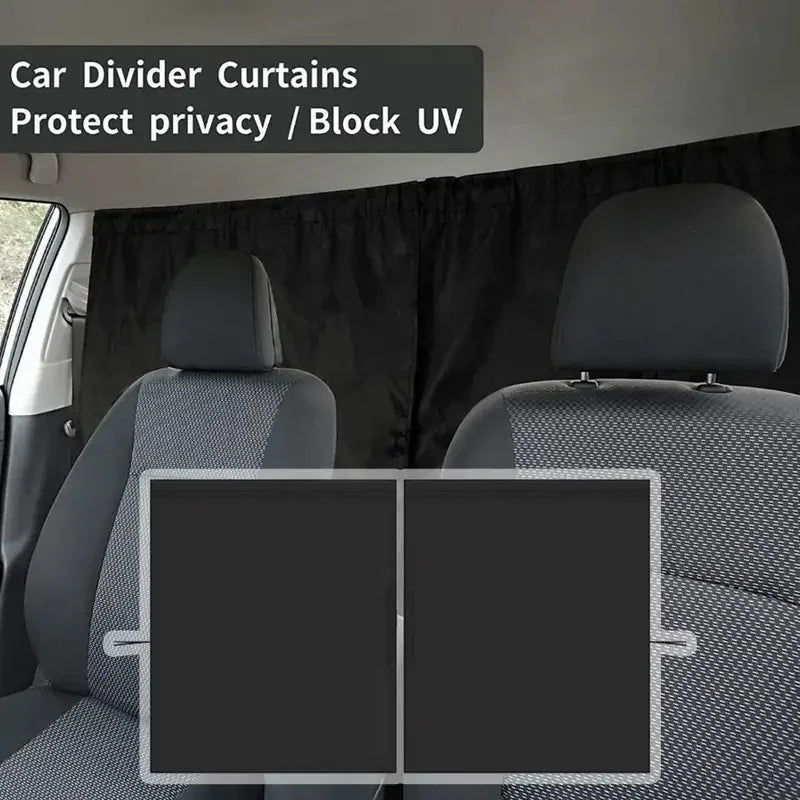 Taxi Car Isolation Curtain Partition Protection  2 Pcs/set