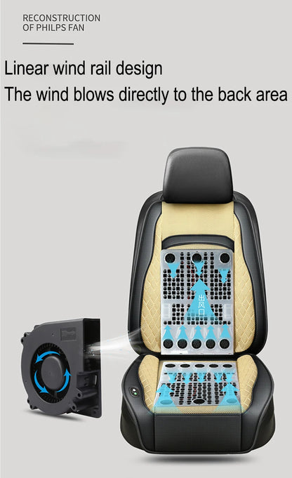 16Fans 12V 24V 3D Spacer Car Summer Cool Air Seat Cushion